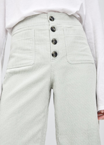 Мятные кэжуал демисезонные клеш брюки Zara