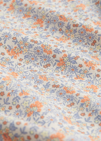 Бежевая кэжуал цветочной расцветки юбка H&M