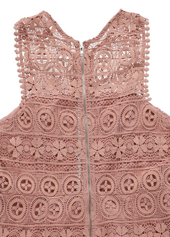 Кофейное кэжуал платье а-силуэт Love Triangle однотонное