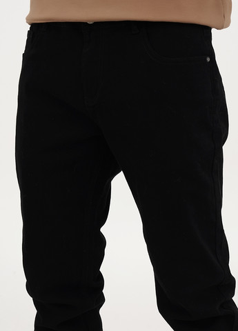 Черные демисезонные прямые джинсы No Brand