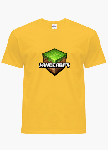 Желтая демисезонная футболка детская майнкрафт (minecraft)(9224-1174) MobiPrint