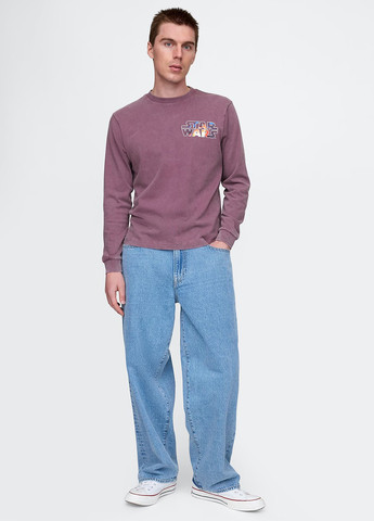 Фиолетовый демисезонный кэжуал лонгслив Gap персонажи