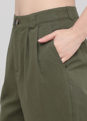 Темно-зеленые кэжуал демисезонные зауженные брюки Minimum