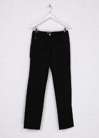 Черные кэжуал демисезонные прямые брюки Denny Rose