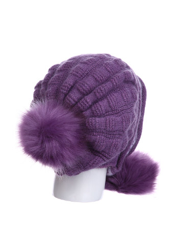 Шапка Shou Guan шапка ушанка однотонная фиолетовая кэжуал акрил, шерсть