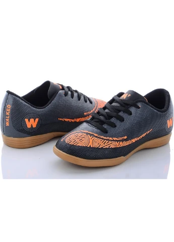 Черные футзалки (бампы) на полиуретановой подошве b243-futsal-black 41 черный Walked