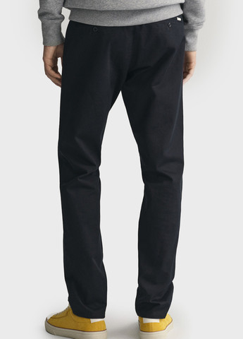 Черные кэжуал демисезонные прямые брюки Gant