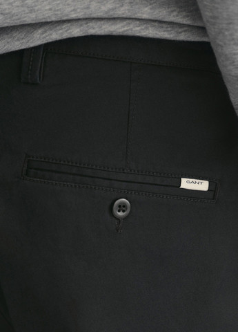Черные кэжуал демисезонные прямые брюки Gant