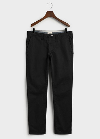 Черные кэжуал демисезонные прямые брюки Gant