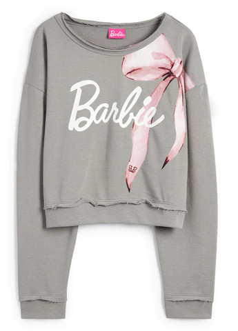 Сірий світшот C&A напис без декору (352073433)