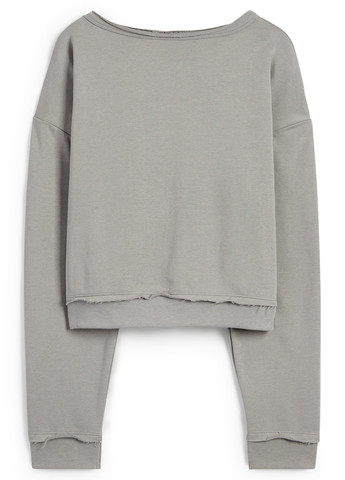 Сірий світшот C&A напис без декору (352073433)