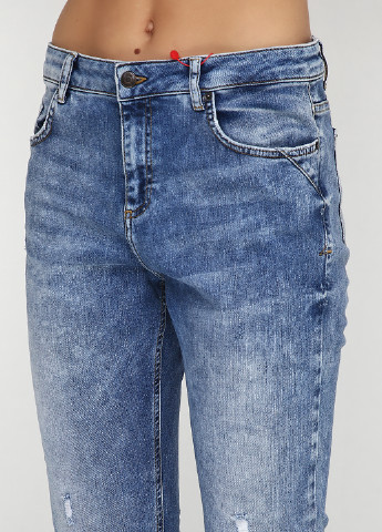 Голубые демисезонные зауженные джинсы S.Oliver