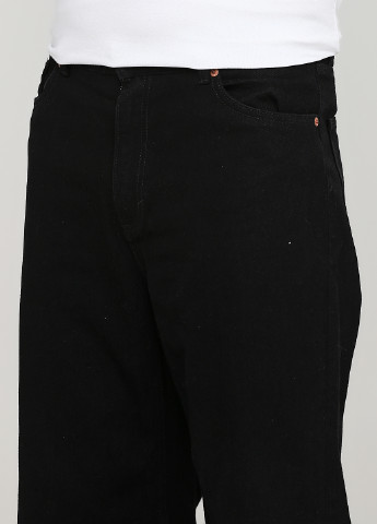 Джинси Monki прямі однотонні чорні джинсові бавовна