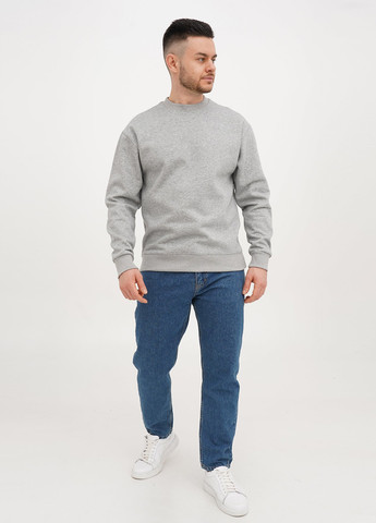 Светло-серый свитшот Trend Collection меланж без декора (315067172)