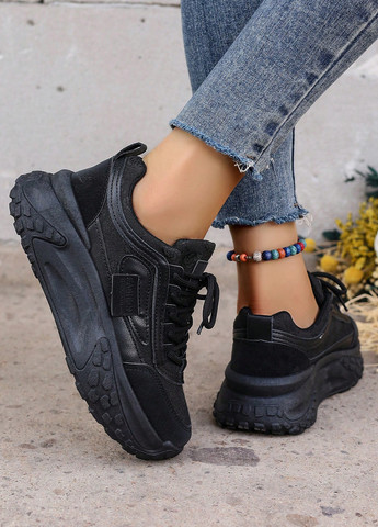 Кроссовки SHEIN чёрные демисезоны (339506987)