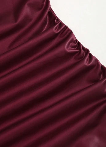 Бордовое коктейльное платье годе, силуэтная, платье-комбинация SHEIN однотонное