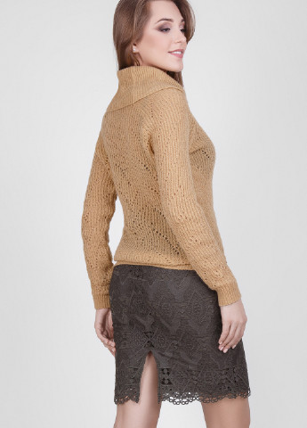 Песочный демисезонный свитер пуловер Triko Bakh 1404