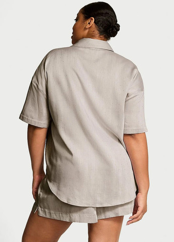 Серая всесезон пижама (рубашка, шорты) рубашка + шорты Victoria's Secret