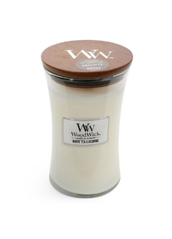 Ароматична свічка з ароматом жасмину Large White Tea, Jasmine 609 г WoodWick (227513929)