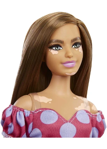 Лялька Barbie Fashionistas Doll #171 Барбі Модниця в сукні в горошок (GRB62) Mattel (255665397)