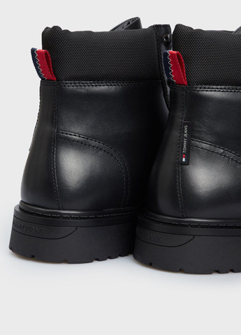 Черные осенние ботинки тимберленды Tommy Jeans