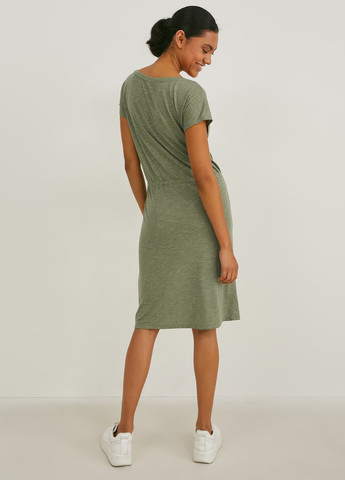 Зеленое кэжуал платье платье-футболка C&A меланжевое