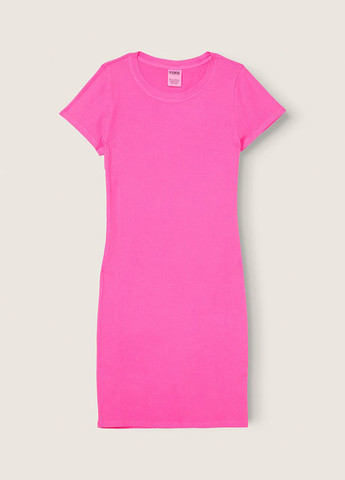 Розовое кэжуал платье платье-футболка Victoria's Secret однотонное