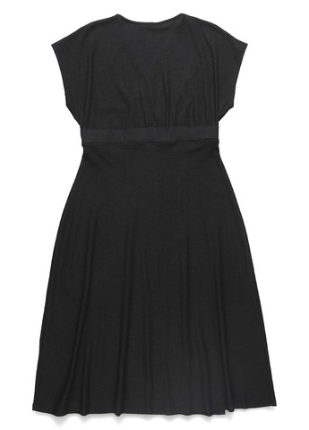 Чорна кежуал сукня на запах, плісована C&A однотонна