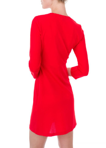 Красное кэжуал платье Blue Joint однотонное