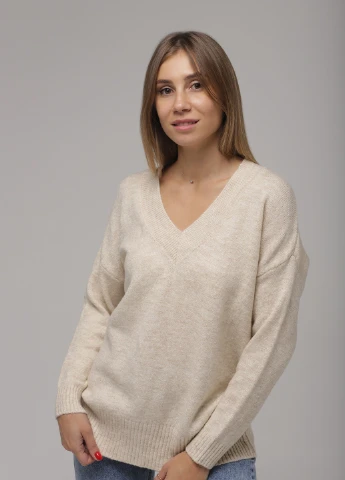 Бежевий зимовий пуловер Pamella