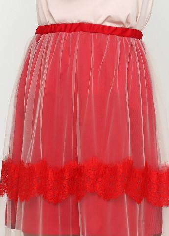 Красная кэжуал однотонная юбка Gator а-силуэта (трапеция)