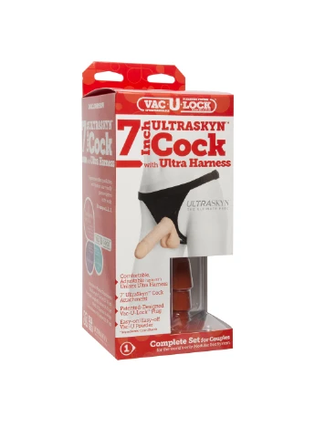 Трусики зі страпоном Vac-U-Lock 7 Inch ULTRASKYN Ultra Harness, діаметр 4,3 см Doc Johnson (251948031)