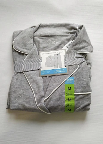 Серая трендовая пижама boyfriend, костюм для дома, рубашка и брюки Primark