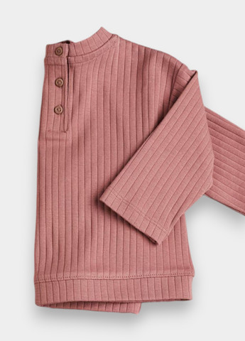 Розово-коричневый демисезонный кэжуал лонгслив H&M однотонный