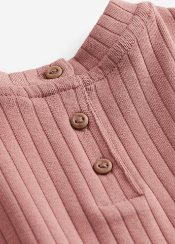 Розово-коричневый демисезонный кэжуал лонгслив H&M однотонный