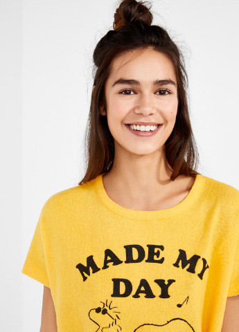 Жовта всесезон футболка з коротким рукавом Women'secret