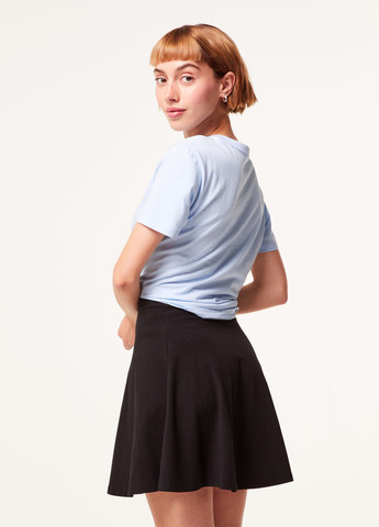 Черная кэжуал однотонная юбка Jennyfer клешированная