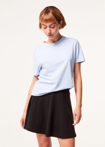 Черная кэжуал однотонная юбка Jennyfer клешированная