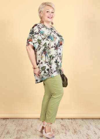 Комбинированная летняя блуза Nadin