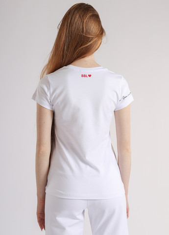 Белая летняя футболка BBL