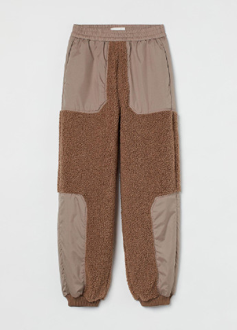 Темно-бежевые кэжуал зимние джоггеры брюки H&M