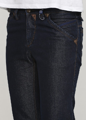 Темно-синие демисезонные прямые джинсы Jemetzzi