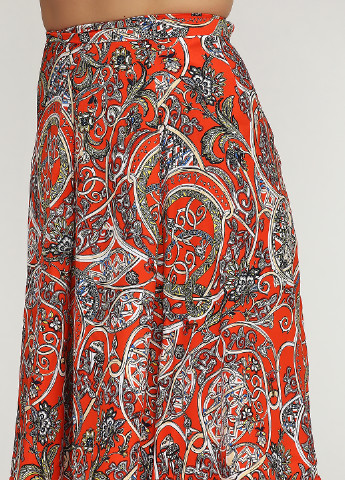 Красная кэжуал с рисунком юбка H&M
