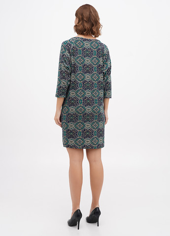 Зеленое кэжуал платье Sassofono с цветочным принтом