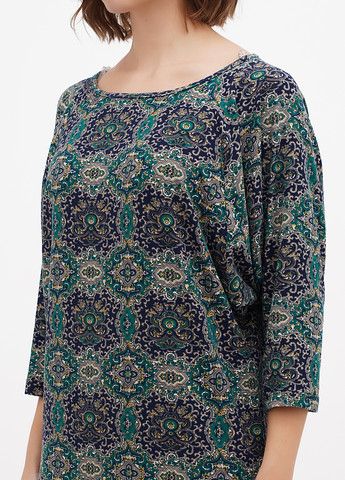 Зеленое кэжуал платье Sassofono с цветочным принтом