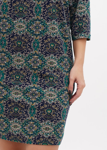 Зеленое кэжуал платье Sassofono с цветочным принтом