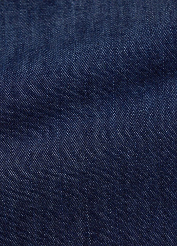 Синее джинсовое платье рубашка Uniqlo однотонное
