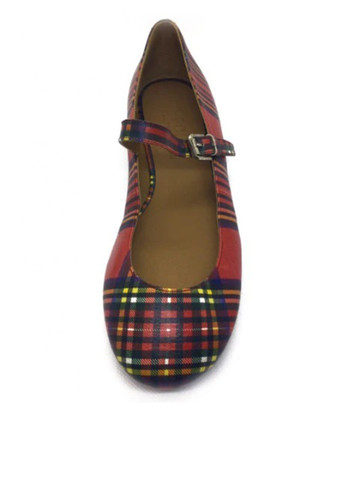 Женские балетки Ralph Lauren | красные клетка без декора натуральная кожа (298550471)