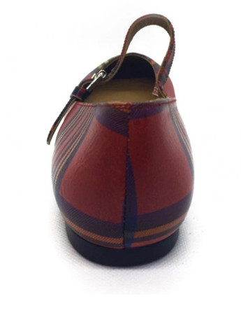 Женские балетки Ralph Lauren | красные клетка без декора натуральная кожа (298550471)