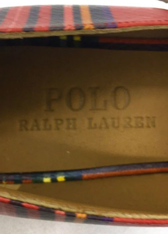 Женские балетки Ralph Lauren | красные клетка без декора натуральная кожа (298550471)